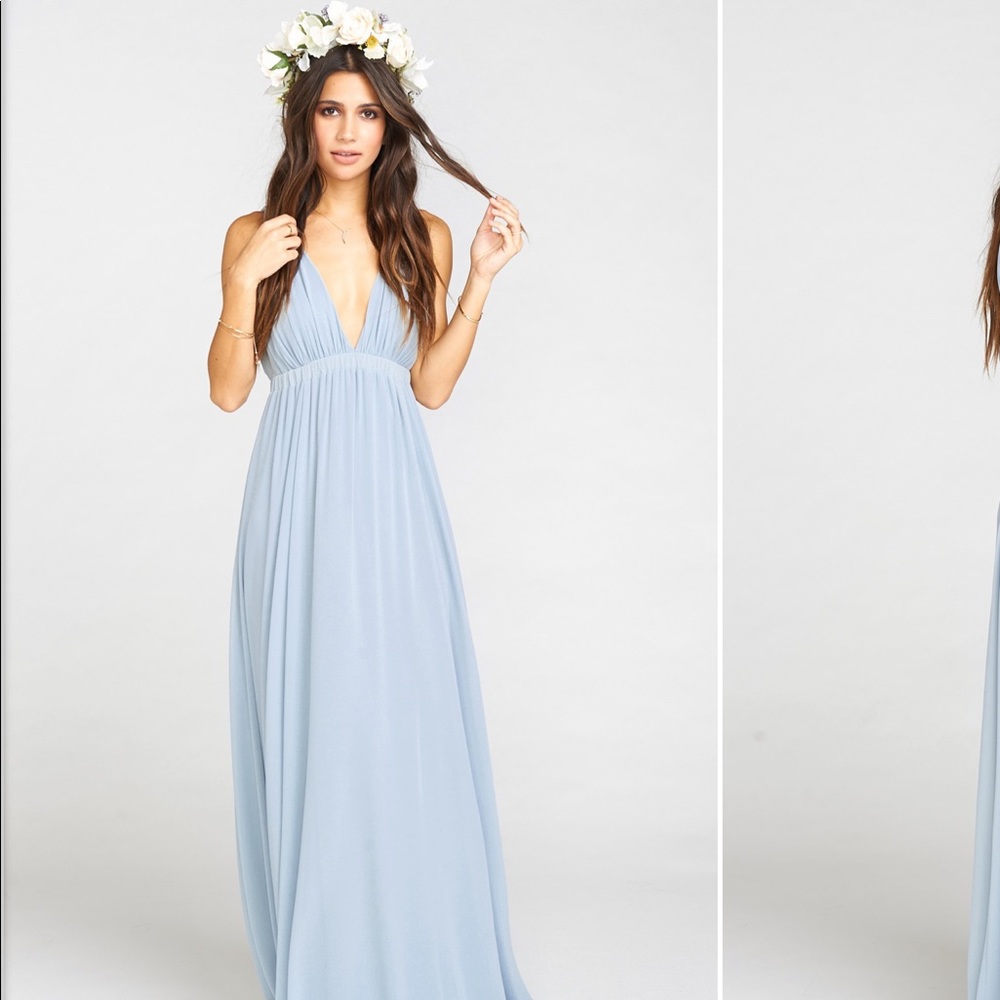 Show Me Your Mumu Steel Blue Ava Maxi Dress
